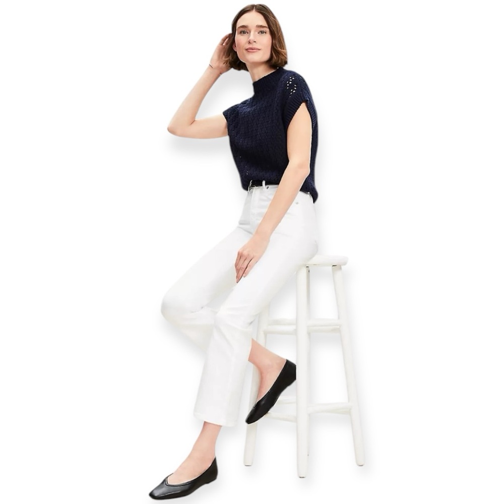 LOFT Straight Leg Cropped Jeans